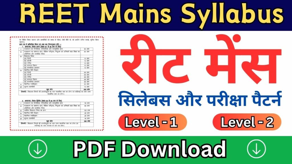 REET Mains Syllabus in Hindi 